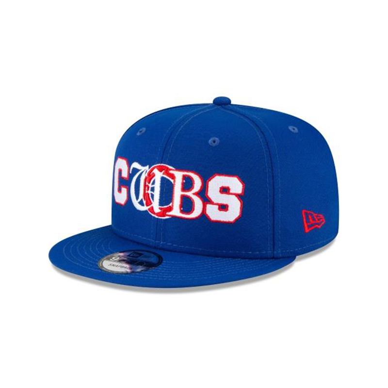 MLB Chicago Cubs Mixed Font 9Fifty Snapback (HYR1933) - Blue New Era Caps